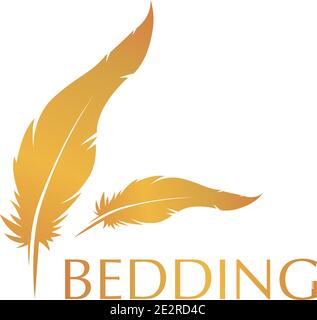 Logo vettoriale di biancheria da letto e da letto Illustrazione Vettoriale