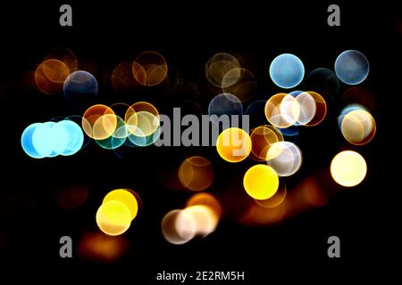Absytact bokeh circoli in sfocatura. Foto Stock