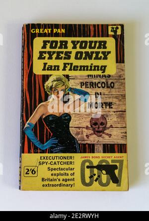 Per i tuoi occhi solo da Ian Fleming, James Bond libro pubblicato da Pan Books 1962 Foto Stock