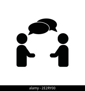 Icona persone che parlano. Design del logo Vector Talk Illustrazione Vettoriale