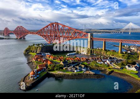 The Forth Bridge, North Queensferry, Scozia, Regno Unito Foto Stock