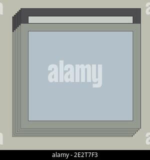 Un'immagine di sfondo astratta del riquadro retrospettiva. Illustrazione Vettoriale