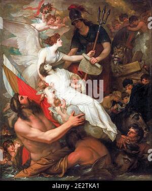 L'immortalità di Nelson, dipinto di Benjamin West, 1807 Foto Stock