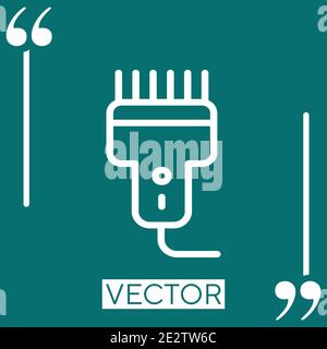 Icona vettore del trimmer pet icona lineare. Linea tratto modificabile Illustrazione Vettoriale