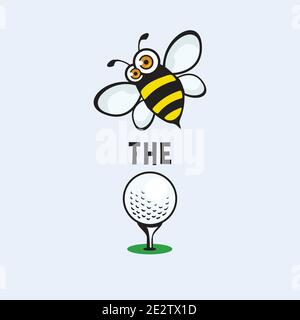 Ape la palla miele naturale vettore carattere Illustrazione Vettoriale