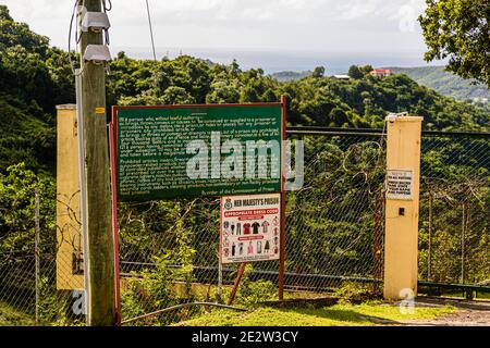 Richmond Hill Prison (la sua maestà inn) è la prigione di stato di Grenada a Saint George's, capitale di Grenada Foto Stock