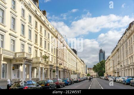 Belgrave Road a Pimlico, Londra. Foto Stock