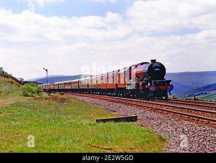 Princess Class No 46203 Princess Margaret Rose a Garsdale, sistemati a Carlisle Railway, Inghilterra Foto Stock