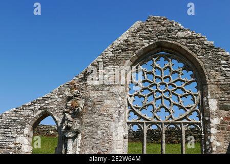 Le rovine di Languidou cappella, Plovan, Pays Bigouden, Finistere, Bretagna, Francia, Europa Foto Stock