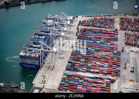 Southampton Docks è il secondo più grande terminal di container del Regno Unito Foto Stock