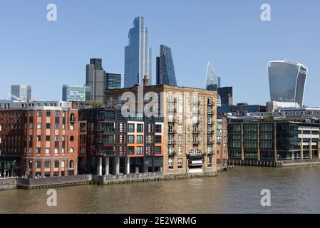 Londra dal Tamigi Foto Stock