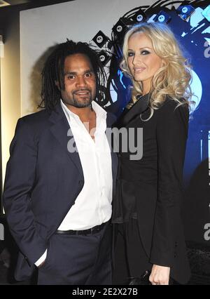 Adriana e Christian Karembeu hanno partecipato alla festa televisiva Trace Sport durante la MIPTV 2010 a Cannes, in Francia, il 12 aprile 2010. Foto di Giancarlo Gorassini/ABACAPRESS.COM Foto Stock