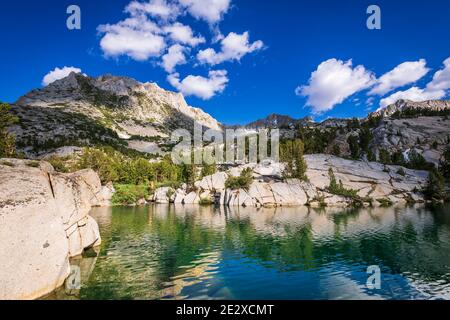 Treasure Lake, John Muir Wilderness, Sierra Nevada Mountains, California USA Foto Stock