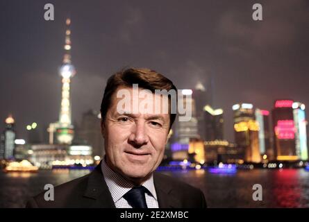 Il ministro francese Christian Estrosi è stato ritratto a Shanghai, in Cina, il 15 maggio 2010. Foto di Stephane Lemouton/ABACAPRESS.COM Foto Stock