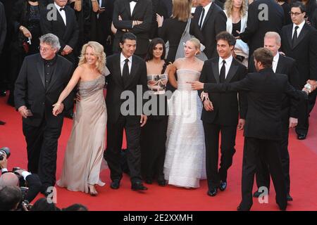 L-R : l'ex agente della CIA Valerie Plame, l'attore Khaled Nabawy, l'attrice Liraz Charhi, l'attrice Naomi Watts, il regista Doug Liman arrivano per la proiezione del film di Doug Liman 'Fair Game' durante il 63° Festival del Cinema di Cannes, a sud della Francia, il 20 maggio 2010. Foto di Ammar Abd Rabbo/ABACAPRESS.COM Foto Stock