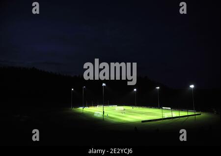 Atmosfera durante una sessione di allenamento calcistico, presso il Petzula Resort, a Knysna, Sud Africa, il 12 giugno 2010. La Francia suonerà il Messico a Polokwane il 17 giugno e il Sudafrica a Bloemfontein il 22 giugno. Foto di Christophe Guibbaud/Cameleon/ABACAPRESS.COM Foto Stock