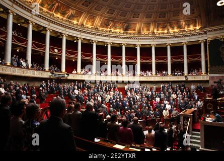 Atmosfera durante il tributo ritornò ad Henri Cuq all'Assemblea Nazionale, il 29 giugno 2010 a Parigi. Foto di Stephane Lemouton/ABACAPRESS.COM Foto Stock