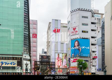 2 luglio 2018, Osaka - Giappone: Un angolo della via dello shopping di Shinsaibashi Suji Foto Stock