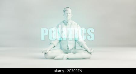 Politica e mantenere la calma Zen state Easy Solutions Foto Stock