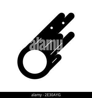 Meteor, icona Comet file EPS10 modello vettore Illustrazione Vettoriale