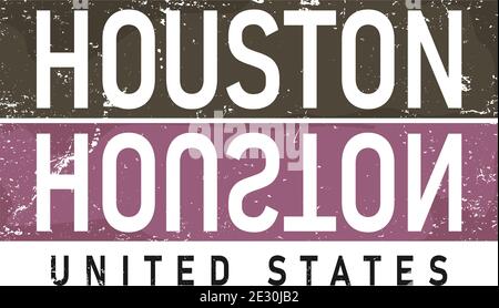 Vettore di disegno tipografico di Houston, per t-shirt, poster e altri usi Illustrazione Vettoriale