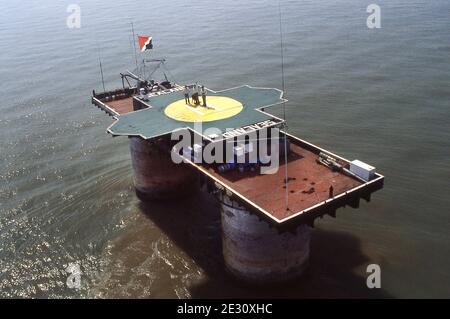 Principato di Sealand nel Mare del Nord maggio 1979 Foto Stock