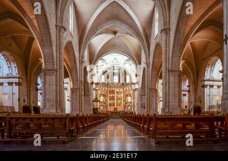 All'interno della Cattedrale di Valencia, Valencia, Spagna Foto Stock