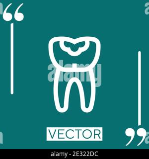Icona vettore decadimento icona lineare. Linea tratto modificabile Illustrazione Vettoriale