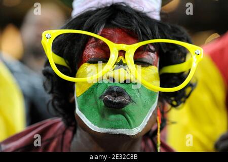 Fan del Ghana durante la Coppa del mondo FIFA Sud Africa 2010, la finale dei quarti, la partita di calcio, Ghana contro Uruguay allo stadio di calcio di Soccer City a Johannesburg, Sudafrica, il 2 luglio 2010. Uruguay ha vinto 1-1 (4p a 2). Foto di Henri Szwarc/ABACAPRESS.COM Foto Stock