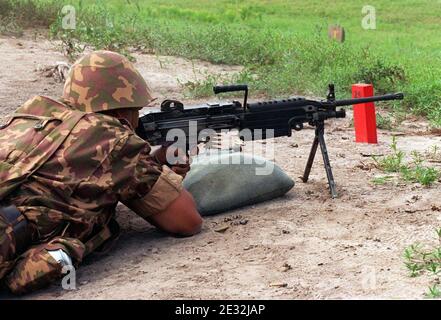 M249 FN MINIMI DM-SD-98-02830. Foto Stock