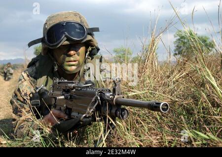 M249 FN MINIMI DM-SD-06-10452. Foto Stock