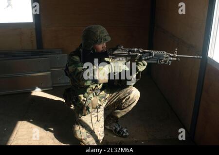 M249 FN MINIMI DM-SD-06-06308. Foto Stock