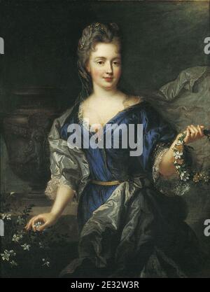 Mademoiselle de Blois (Marie Anne de Bourbon, 1666-1739) di François de Troy 02. Foto Stock