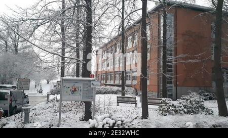 Städtisches Klinikum Görlitz gGmbH, Krankenhaus, Haus A, Stazione AII Corona Foto Stock