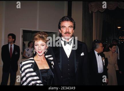 Tom Selleck e la moglie Jillie Mack 1987 Credit: Ralph Dominguez/MediaPunch Foto Stock
