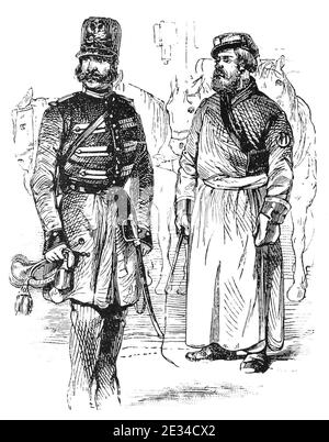 MAIL-DRIVER E GUARDIA. Foto Stock
