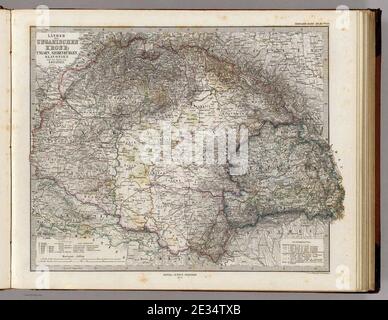 Terre della Corona Ungherese (Ungheria, Transilvania, Slavonia), 1875. Foto Stock