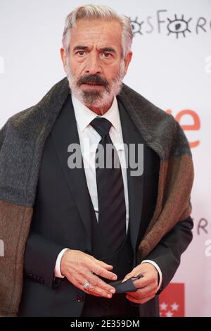 16 gennaio 2021, Madrid, Madrid, Spagna: Imanol Arias partecipa al 26° premio Jose Maria Forque red carpet al Palacio de Congresos IFEMA il 16 gennaio 2021 a Madrid, Spagna (Credit Image: © Jack Abuin/ZUMA Wire) Foto Stock