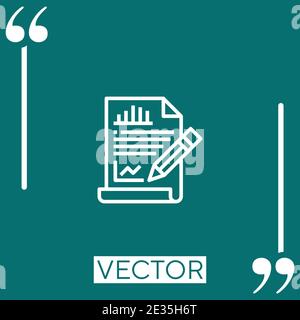 icona vettore copyright icona lineare. Linea tratto modificabile Illustrazione Vettoriale