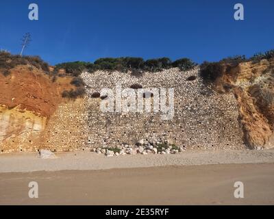 Vuota praia da Vau a Portimao, Costa dell'algarve, Portogallo Foto Stock