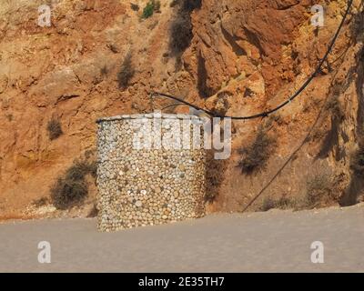 Vuota praia da Vau con una dimora a Portimao, Costa dell'algarve, Portogallo Foto Stock