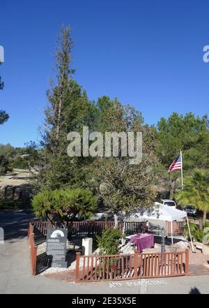 Calabasas, California, USA 14 gennaio 2021 UNA visione generale dell'atmosfera del Rainbow Bridge al Los Angeles PET Memorial Park il 14 gennaio 2021 a 5068 Old Scandia Lane a Calabasas, California, USA. Foto di Barry King/Alamy Stock foto Foto Stock