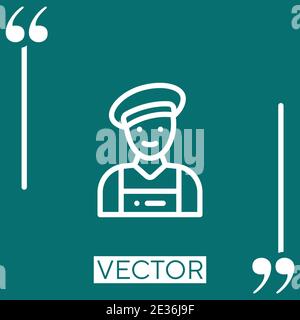 Icona vettore di pittura icona lineare. Linea tratto modificabile Illustrazione Vettoriale