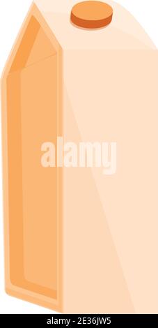 Icona del pacchetto TETRA. Cartoon di tetra pack icona vettore per web design isolato su sfondo bianco Illustrazione Vettoriale