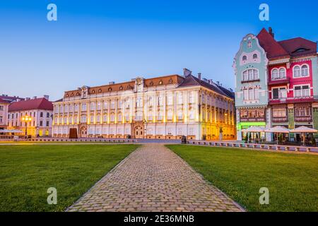 Timisoara, Romania. Union Square, regione storica di Banat. Foto Stock