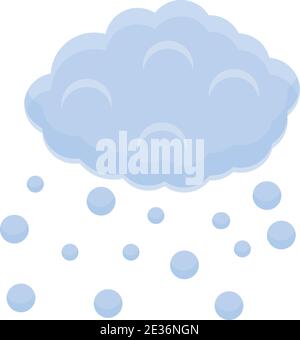 Rainy icona a forma di nuvola. Cartoon di nuvola piovosa icona vettoriali per il web design isolato su sfondo bianco Illustrazione Vettoriale