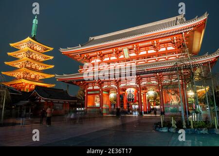 Il Tempio di Senso-ji di Asakusa, Tokyo, Giappone. Foto Stock