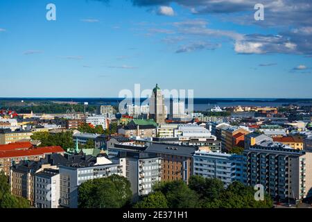 Paesaggio urbano di Helsinki (Finlandia), Chiesa di Kallio Foto Stock