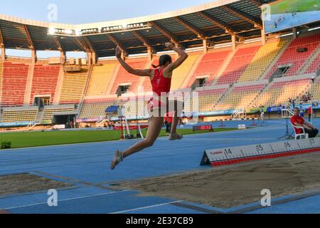 Skopje, Macedonia - 10-11 agosto 2019 Campionati europei di atletica leggera - terza Lega. (donne-salto lungo, salto triplo) Foto Stock