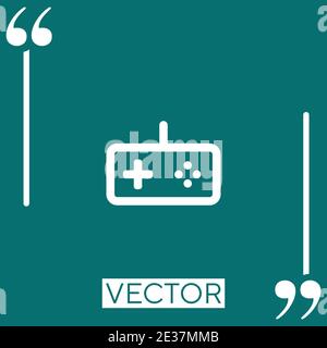 Pulsanti Giochi icona vettoriale icona lineare. Linea tratto modificabile Illustrazione Vettoriale